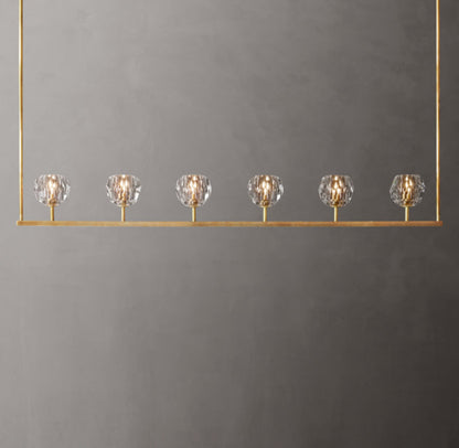 Lucent Orb Linear Crystal Chandelier