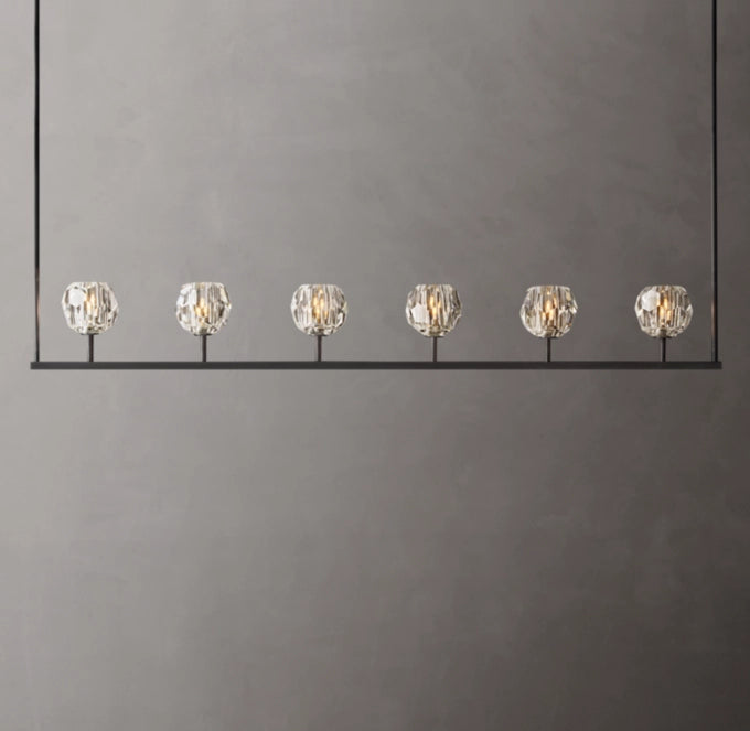 Lucent Orb Linear Crystal Chandelier