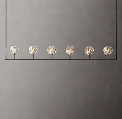 Lucent Orb Linear Crystal Chandelier