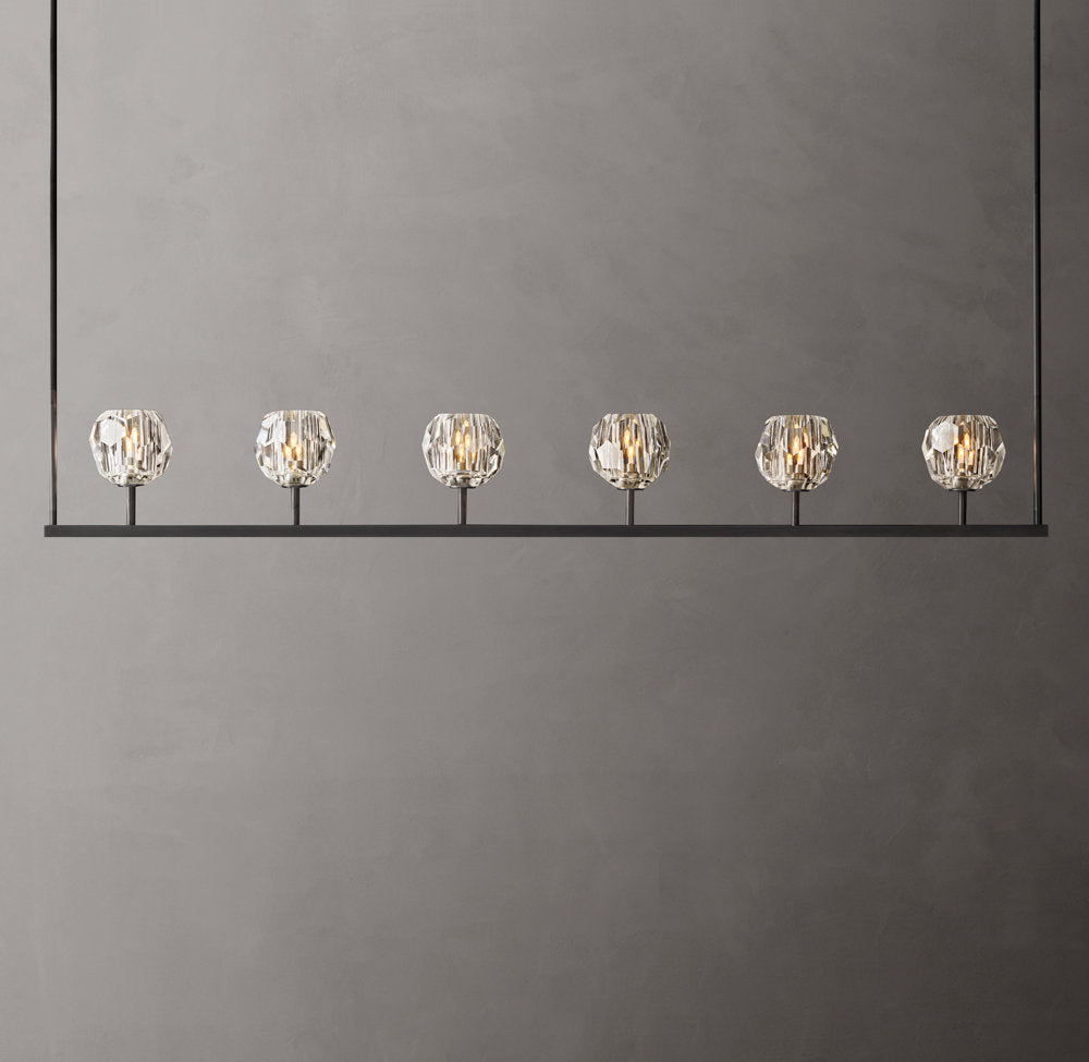 Lucent Orb Linear Crystal Chandelier