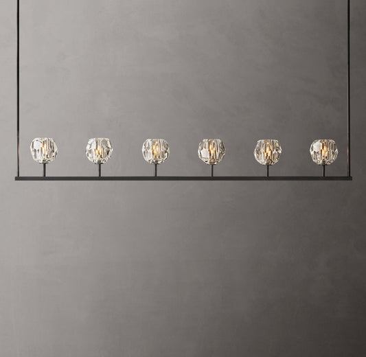 Lucent Orb Linear Crystal Chandelier