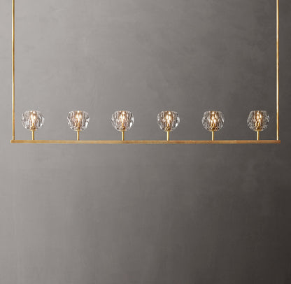 Lucent Orb Linear Crystal Chandelier