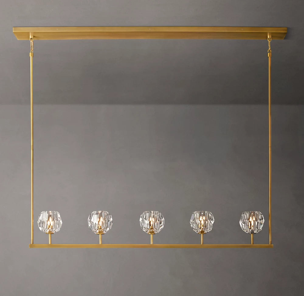 Lucent Orb Linear Crystal Chandelier