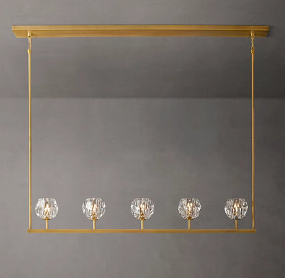 Lucent Orb Linear Crystal Chandelier