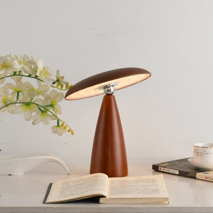 Lunara Arc Wood Table Lamp