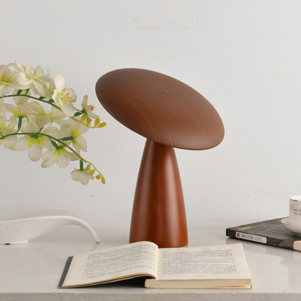 Lunara Arc Wood Table Lamp