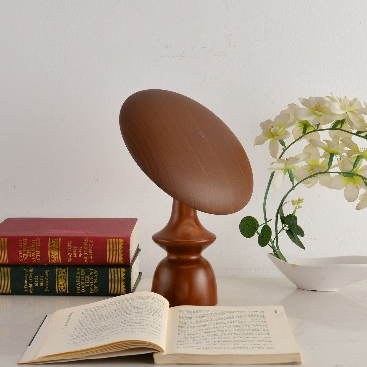 Lunara Arc Wood Table Lamp