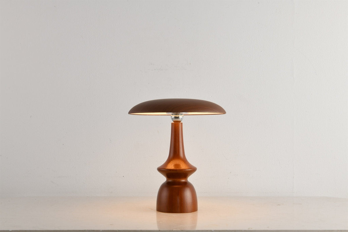 Lunara Arc Wood Table Lamp
