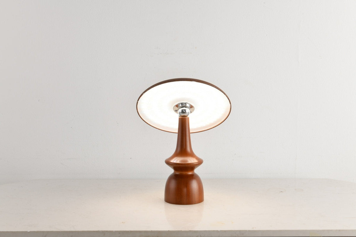 Lunara Arc Wood Table Lamp