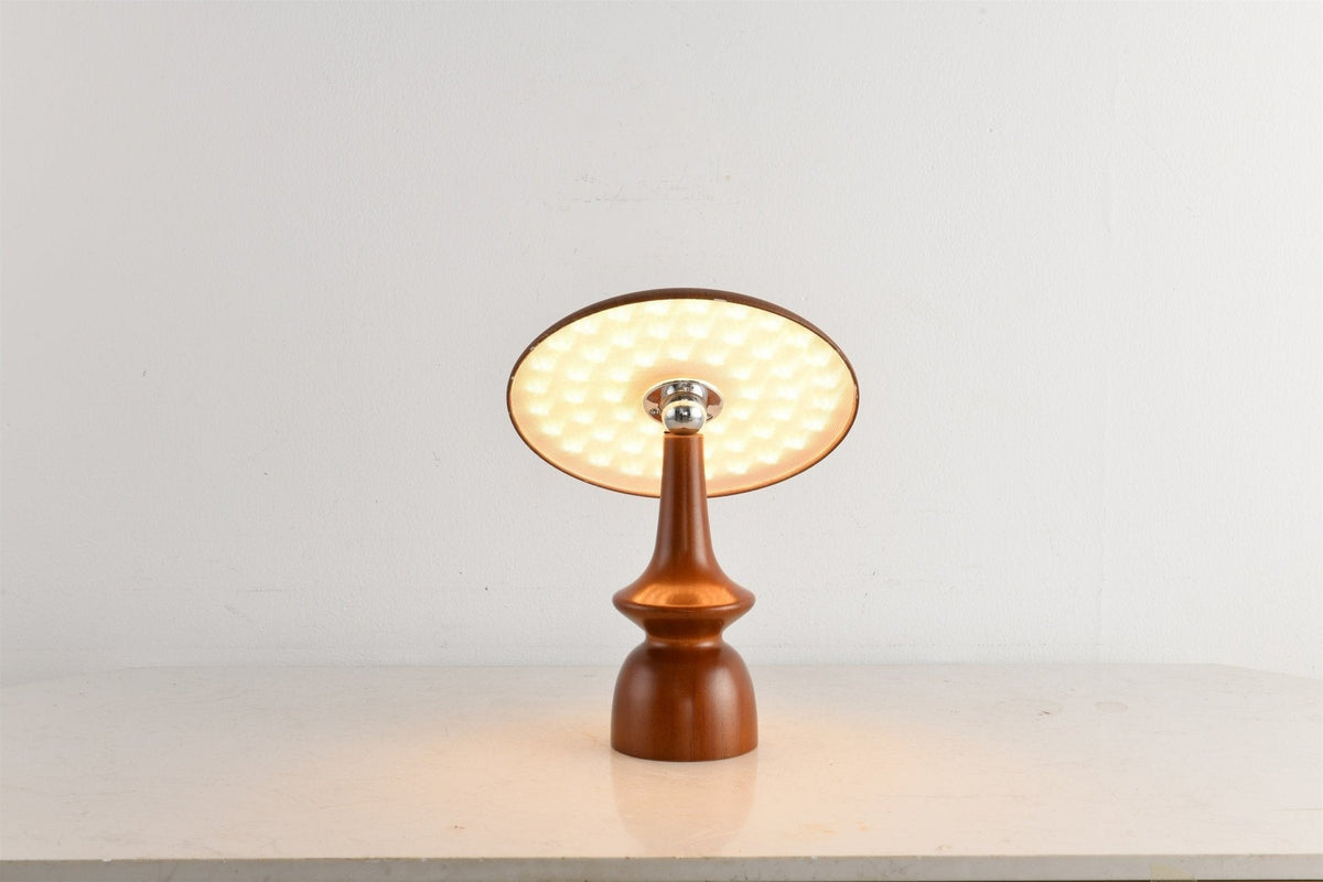 Lunara Arc Wood Table Lamp