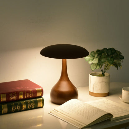 Lunara Arc Wood Table Lamp