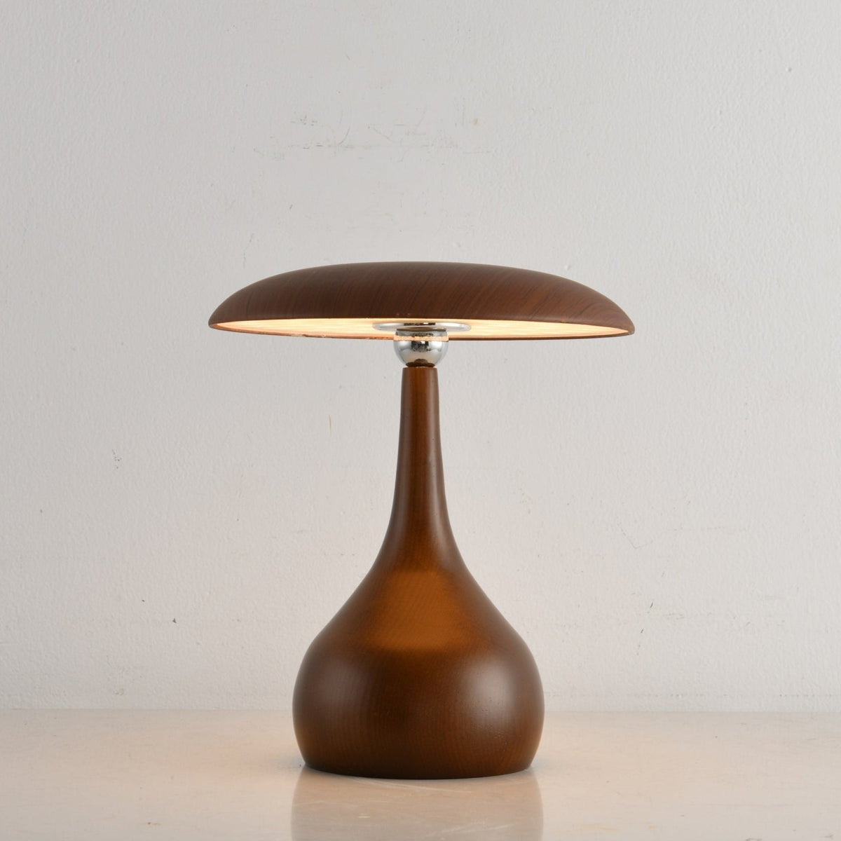 Lunara Arc Wood Table Lamp