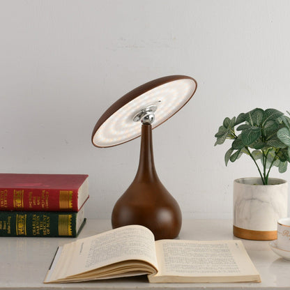Lunara Arc Wood Table Lamp