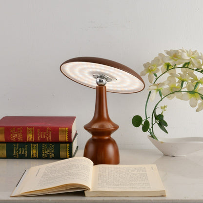 Lunara Arc Wood Table Lamp