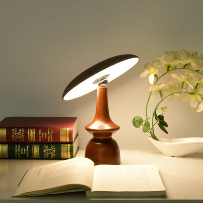 Lunara Arc Wood Table Lamp