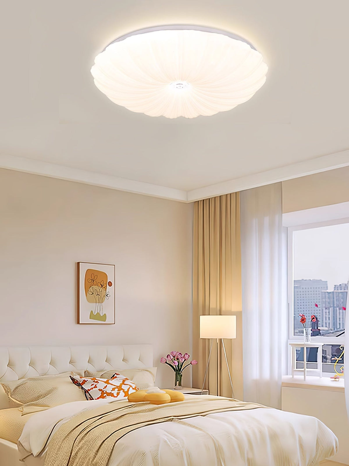 Lunaris Shell Flush Mount Ceiling Light