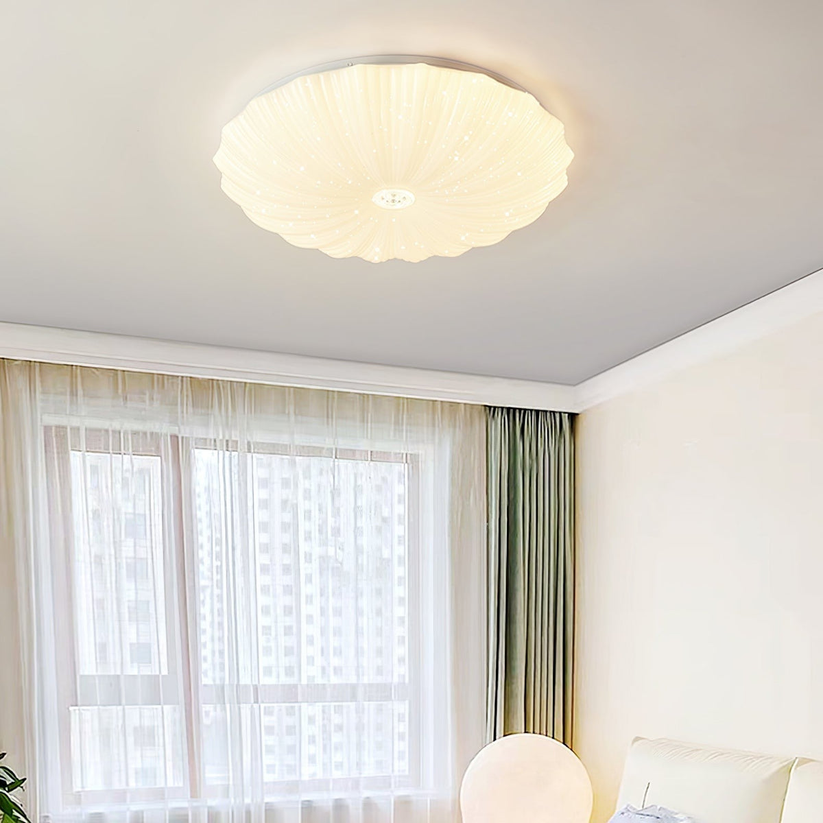 Lunaris Shell Flush Mount Ceiling Light