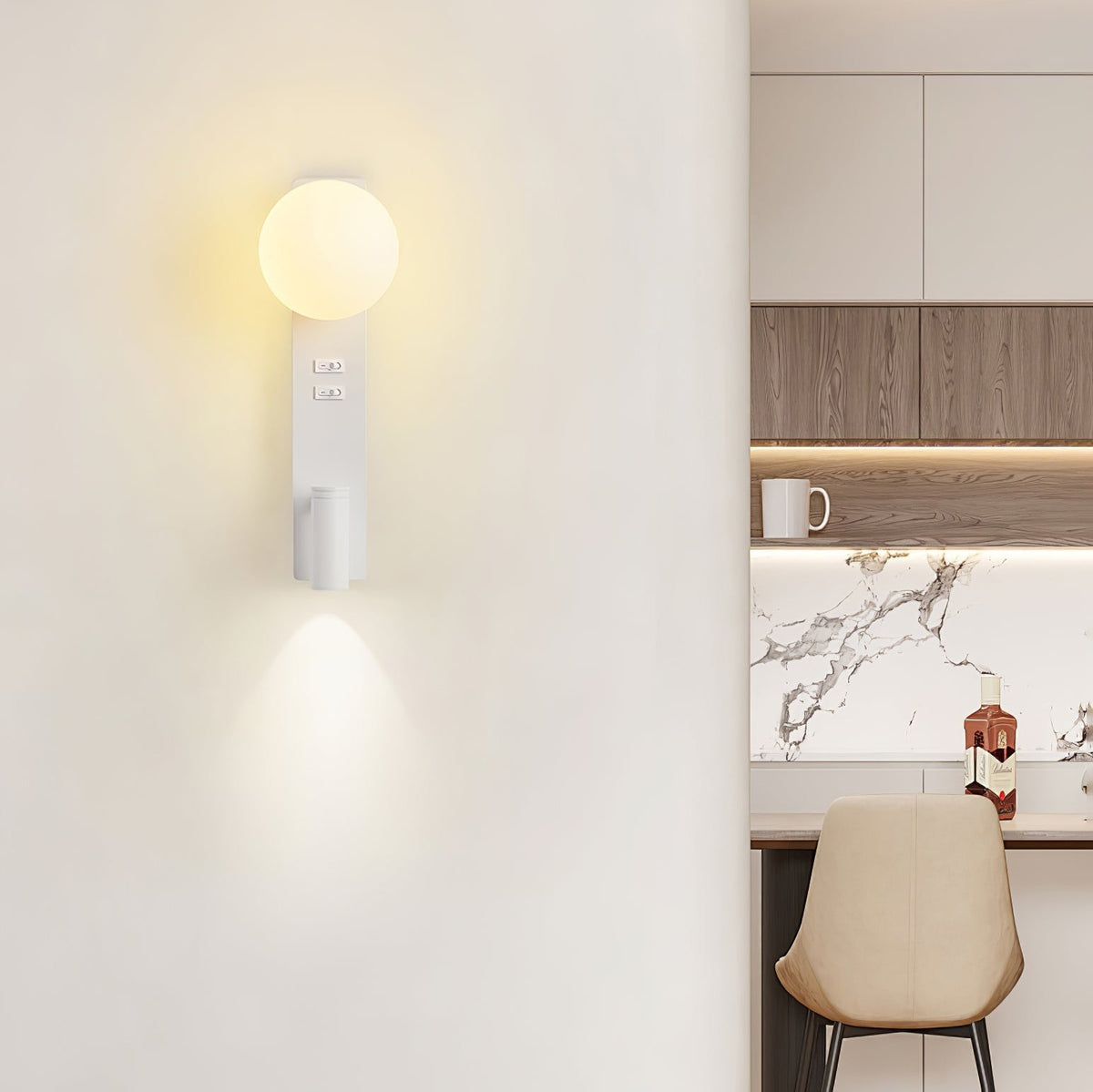 Lunor Sphere Reading Wall Light
