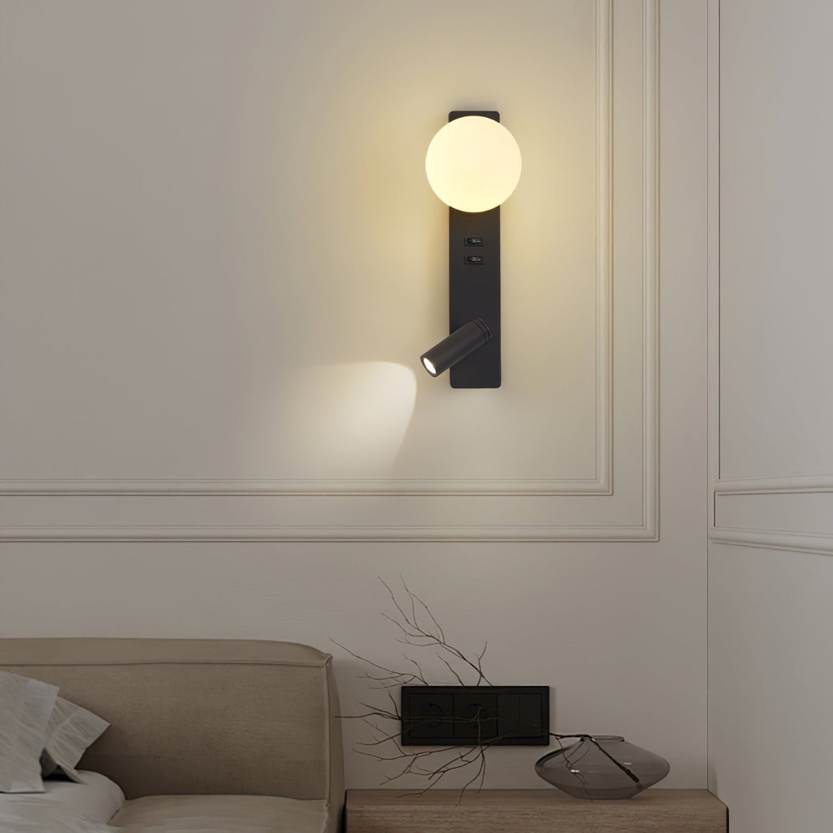 Lunor Sphere Reading Wall Light