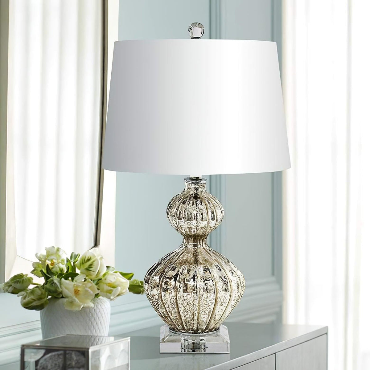 Mercura Glass Accent Table Lamp