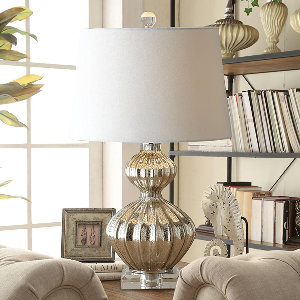 Mercura Glass Accent Table Lamp