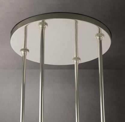 Milk Glass Radial Column Chandelier