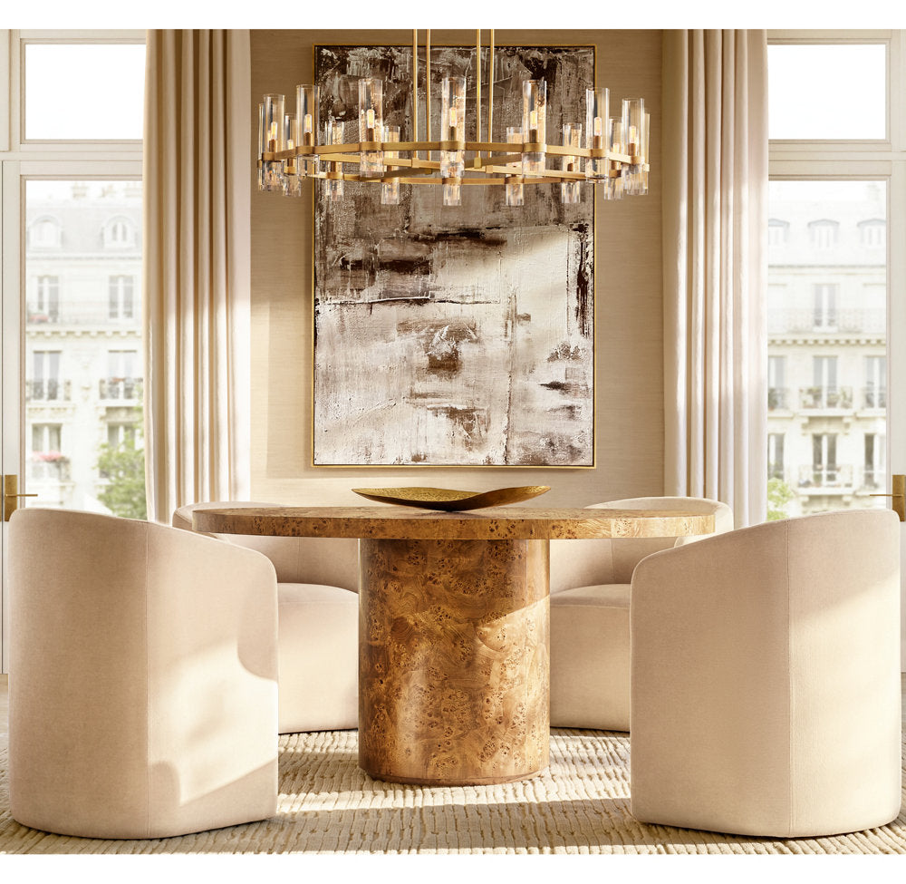 Milk Glass Radial Column Chandelier