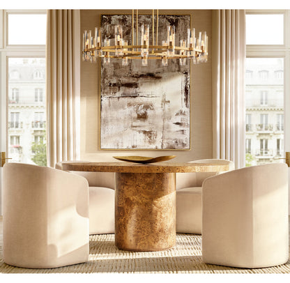Milk Glass Radial Column Chandelier