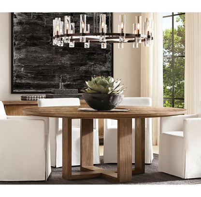 Milk Glass Radial Column Chandelier