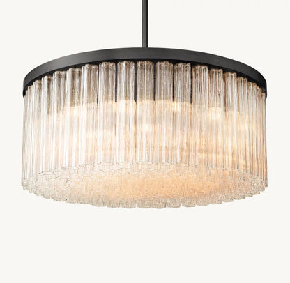 Monumental Blown Glass Crown Chandelier