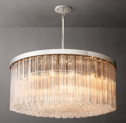 Monumental Blown Glass Crown Chandelier