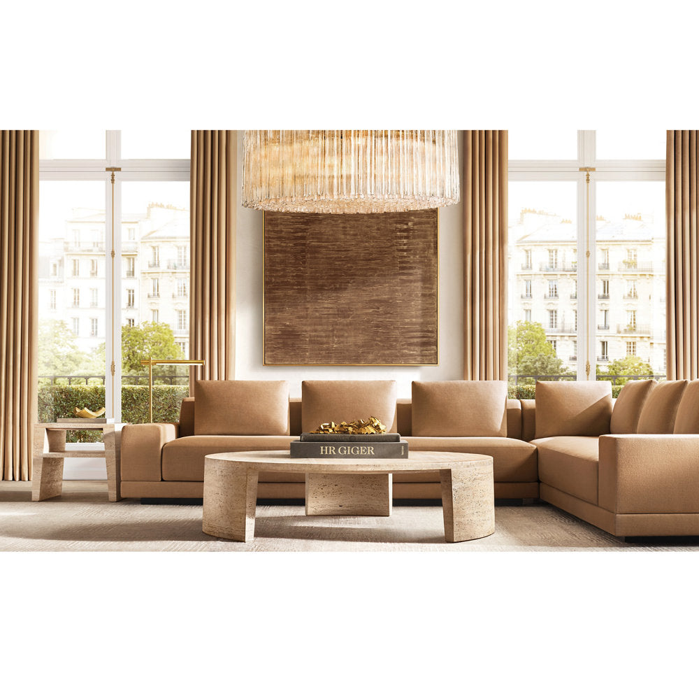 Monumental Blown Glass Crown Chandelier