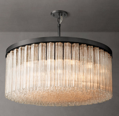 Monumental Blown Glass Crown Chandelier