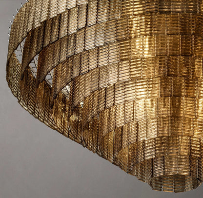 Monumental Textured Smoke Glass Chandelier