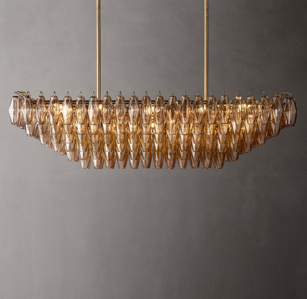 Noctis Tiered Smoke Glass Chandelier