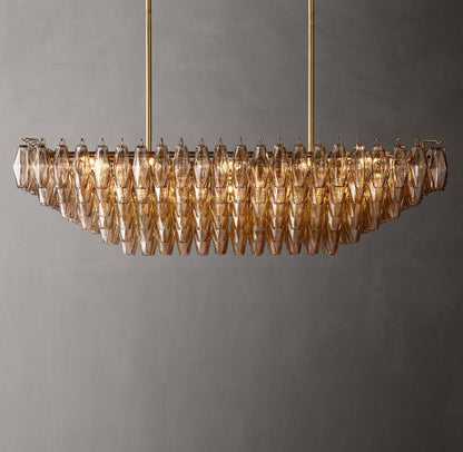 Noctis Tiered Smoke Glass Chandelier