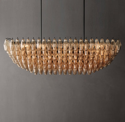 Noctis Tiered Smoke Glass Chandelier