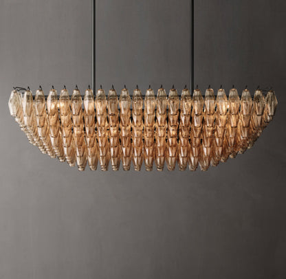 Noctis Tiered Smoke Glass Chandelier