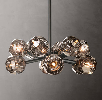 Nocturne Faceted Smoke Crystal Chandelier