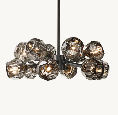 Nocturne Faceted Smoke Crystal Chandelier