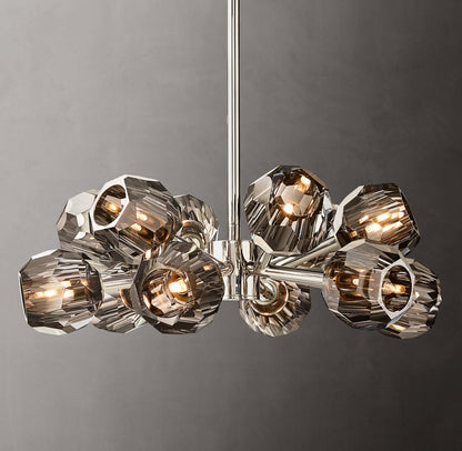 Nocturne Faceted Smoke Crystal Chandelier