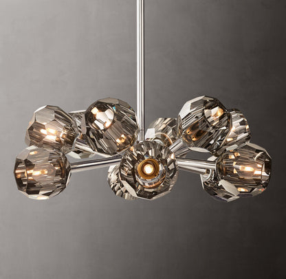 Nocturne Faceted Smoke Crystal Chandelier