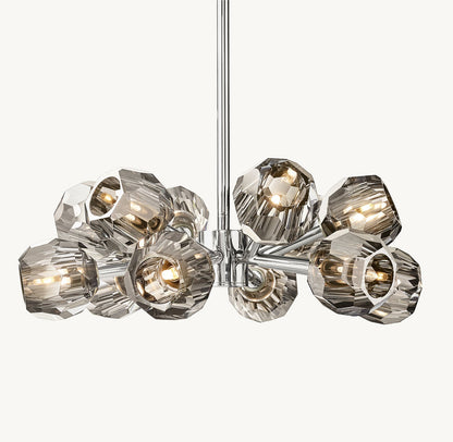 Nocturne Faceted Smoke Crystal Chandelier