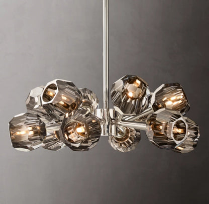Nocturne Faceted Smoke Crystal Chandelier