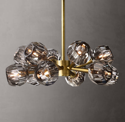 Nocturne Faceted Smoke Crystal Chandelier