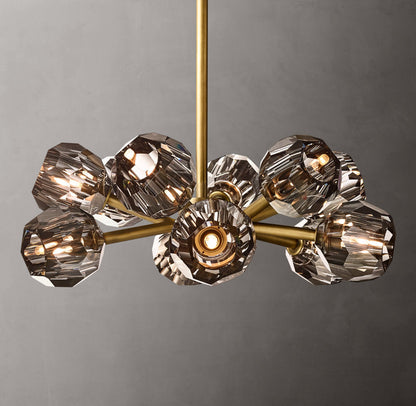 Nocturne Faceted Smoke Crystal Chandelier