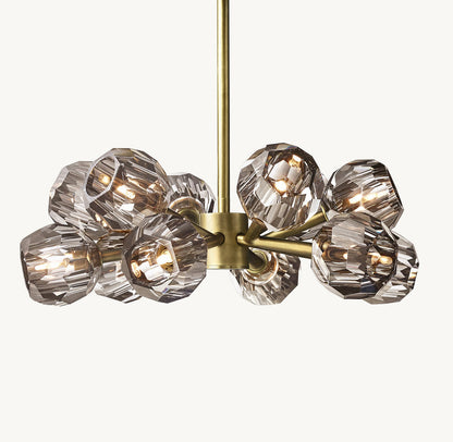 Nocturne Faceted Smoke Crystal Chandelier