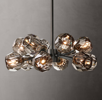 Nocturne Faceted Smoke Crystal Chandelier