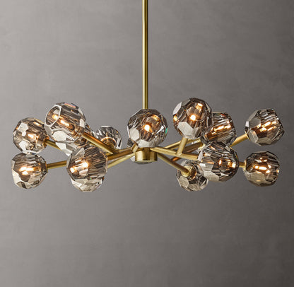 Nocturne Smoke Crystal Halo Chandelier