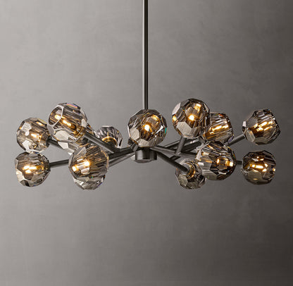 Nocturne Smoke Crystal Halo Chandelier